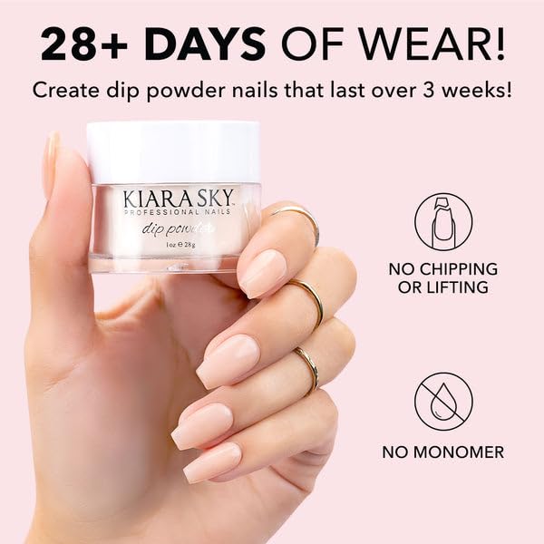Kiara Sky bottle staged with manicure tools showing quick at-home use