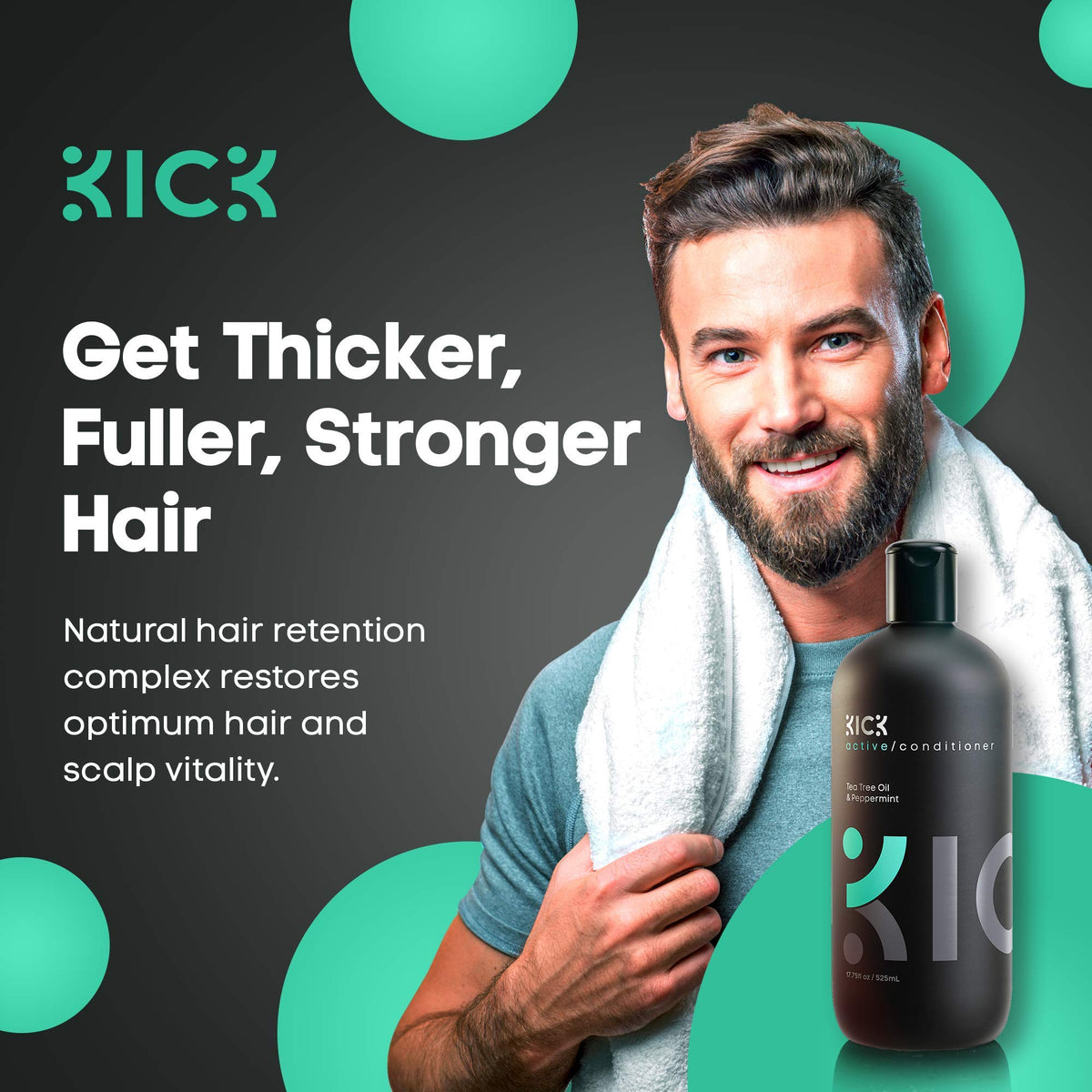 Kick creamy conditioner texture close-up showing smooth hydration