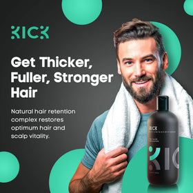 Kick creamy conditioner texture close-up showing smooth hydration
