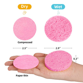kickleen expanded sponge close-up showing soft absorbent texture for gentle cleansing benefit