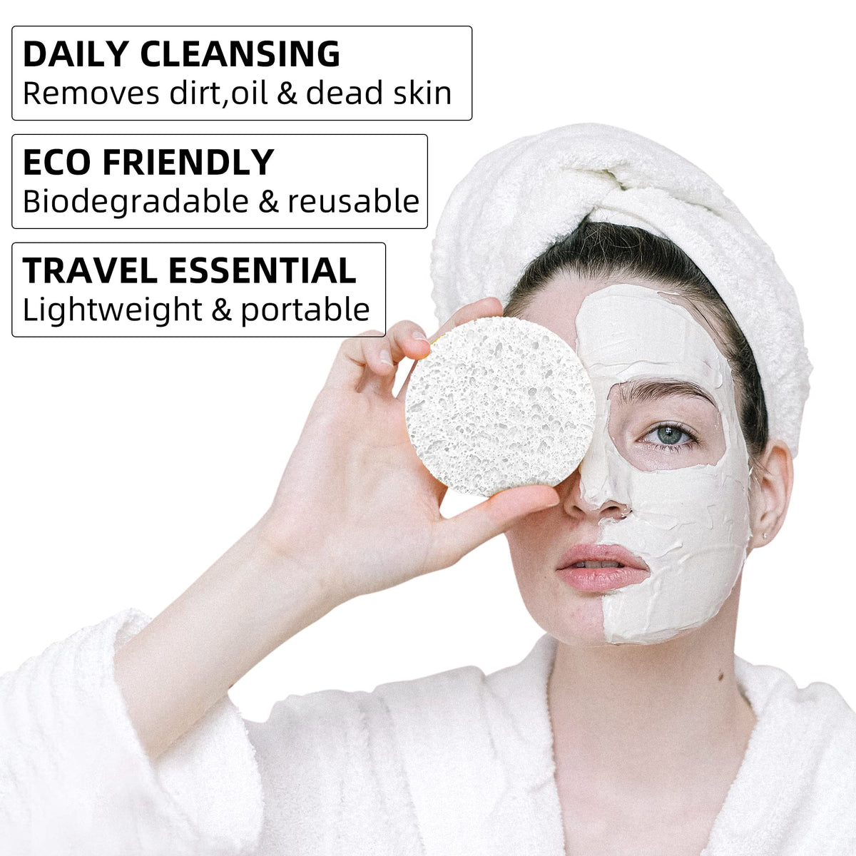 kickleen expanded sponge close-up showing soft texture for gentle cleansing