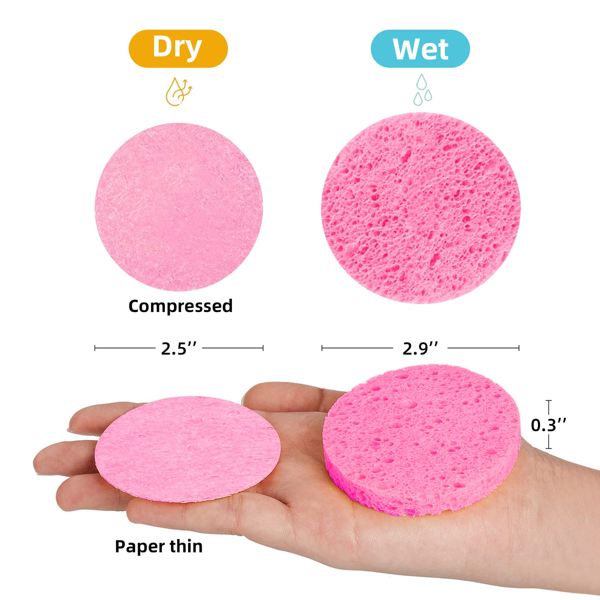 kickleen expanded sponge texture close-up showing gentle absorbent surface