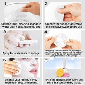 kickleen sponge used with cleansing foam demonstrating efficient makeup removal