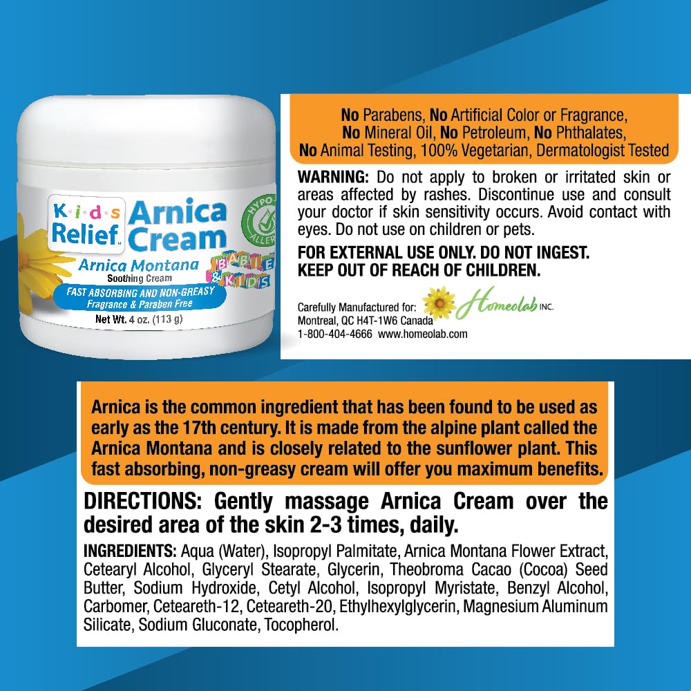 Kids Relief open tube with cream texture, fast absorbing benefit