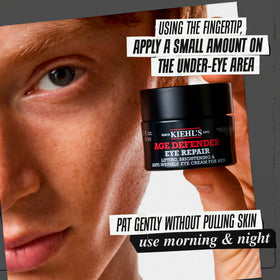 Kiehl's packaging label detail highlighting fragrance- and paraben-free benefit