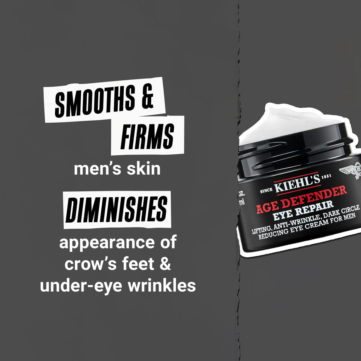 Kiehl's tube beside ruler showing compact size and travel-friendly benefit