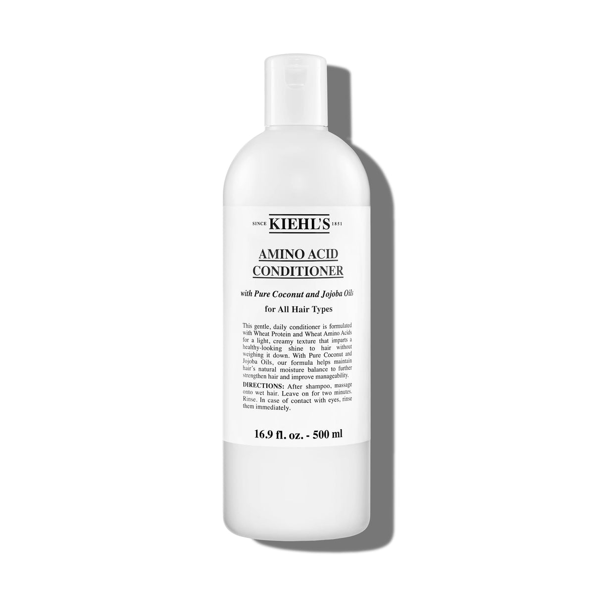 Kiehl's bottle front view showing label and volume for clear product ID and trust
