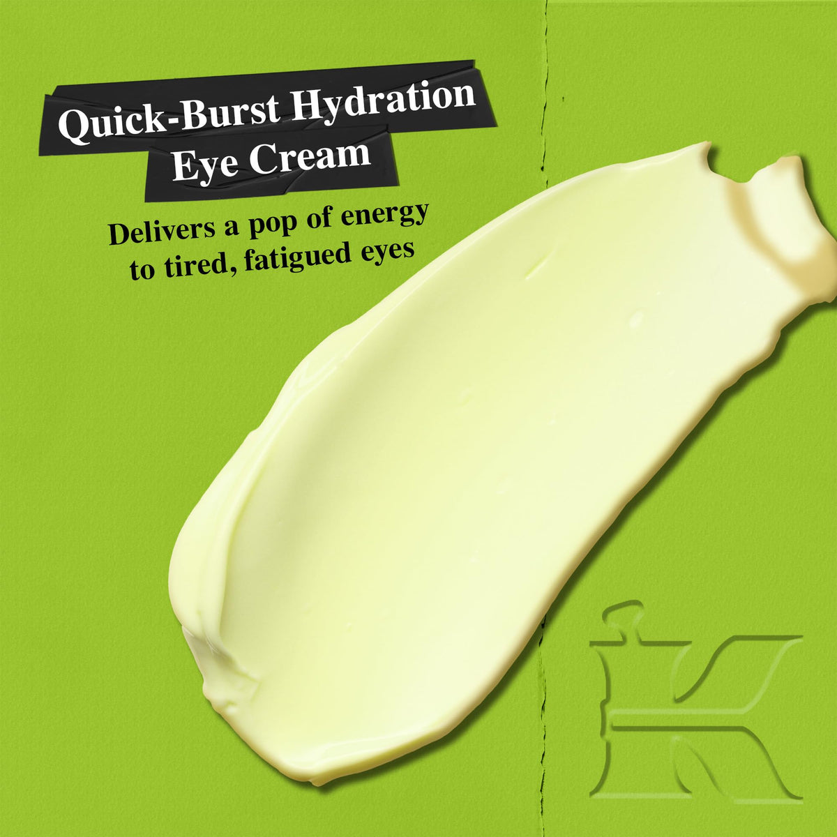 Kiehl's cream close-up texture of avocado eye treatment demonstrating thick, emollient consistency