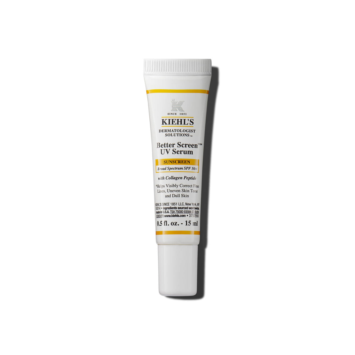 Kiehl's front packaging showing SPF 50 protection and serum benefit