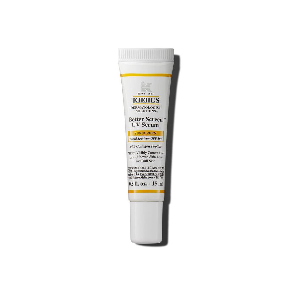 Kiehl's front packaging showing SPF 50 protection and serum benefit