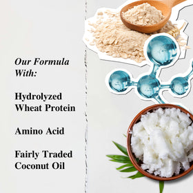 Kiehl's bottle staged with coconut and wheat illustrating nourishing ingredients