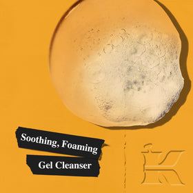 Kiehl's gel texture close-up highlighting smooth consistency and gentle application