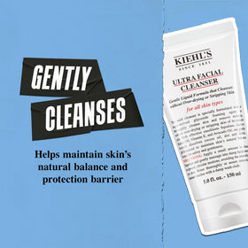 Kiehl's cleanser in hand ready to apply, promoting effortless use