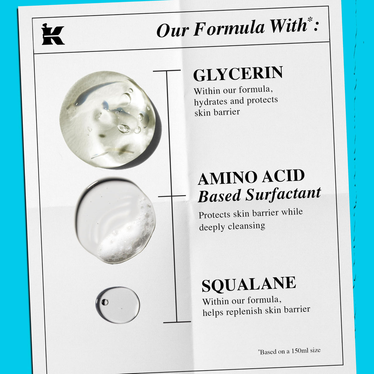 Kiehl's lather on face showing effective gentle cleansing