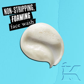 Kiehl's cleanser close-up foam texture demonstrating gentle lathering