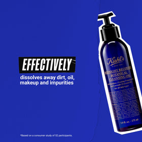 Label close-up of Kiehl's showing botanical ingredients for soothing hydration