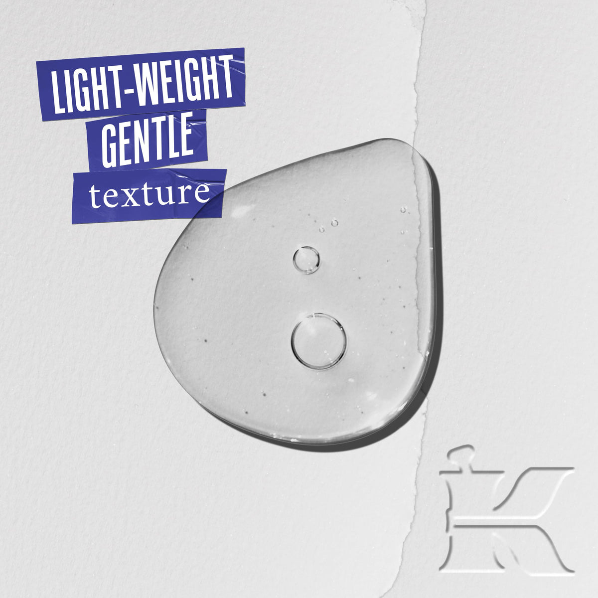 Kiehl's close-up dropper texture highlighting easy absorption benefit