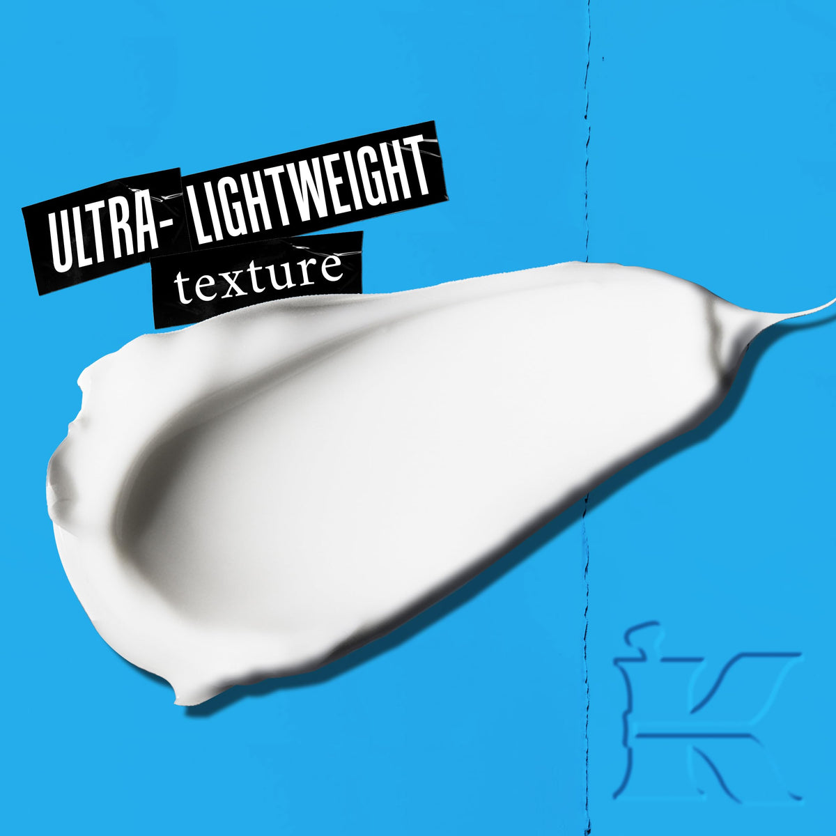 Close-up of Kiehl's cream texture highlighting lightweight, fast-absorbing formula benefits