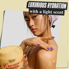Kiehl's open jar top view revealing airy whipped moisturizing cream