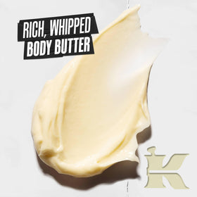 Kiehl's whipped body butter creamy texture close-up for fast absorption