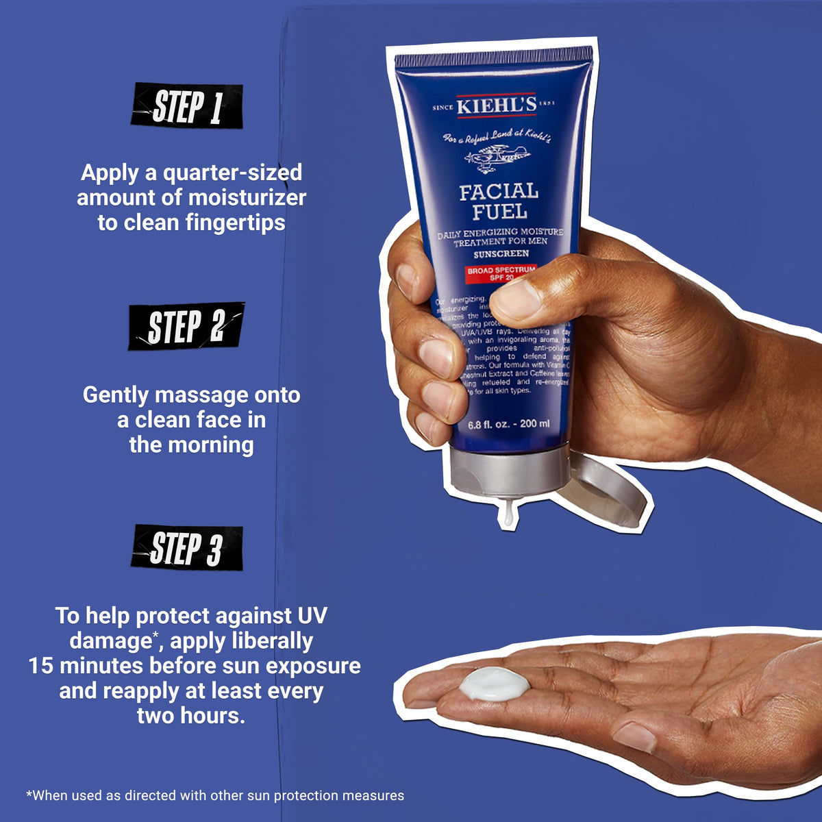 Kiehl's moisturizer beside ruler showing compact travel-friendly size