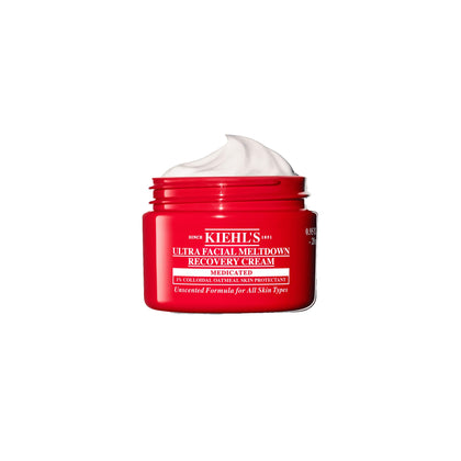 Kiehl's front jar view showing minimalist packaging and easy application benefit