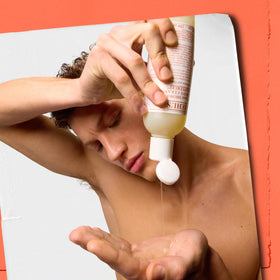 Kiehl's bottle in shower scene conveying refreshing citrus boost