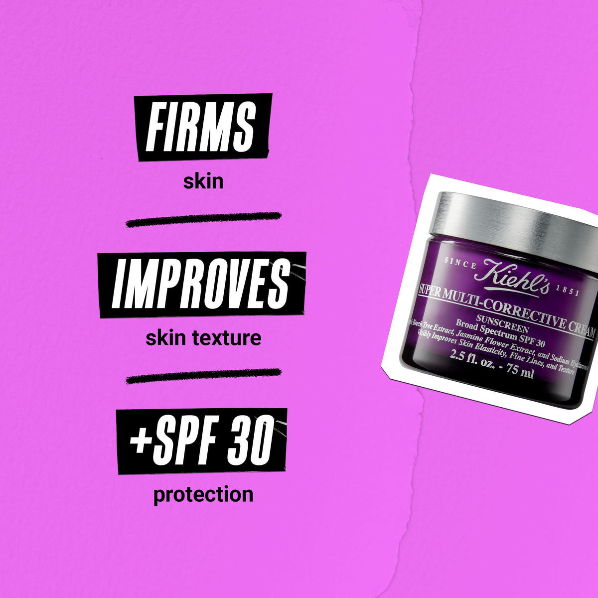 Kiehl's jar held in hand showing size and travel-friendly benefit