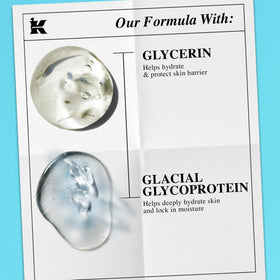 Kiehl's glycerin ingredient close-up highlighting long-lasting hydration benefit