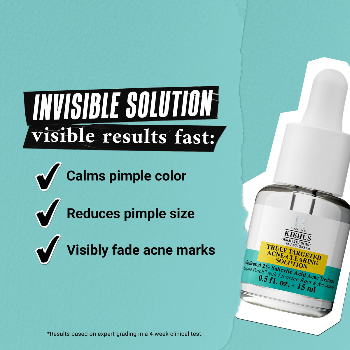 Kiehl's detailed label close-up showing active percentages and directions