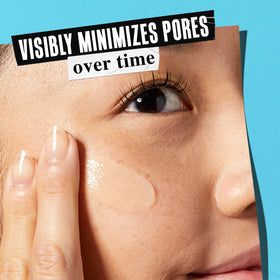 Kiehl's before and after skin showing reduced shine and visibly minimized pores