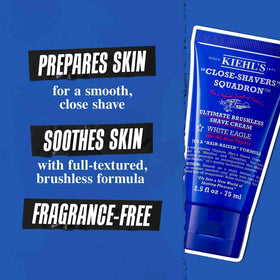 Kiehl's cream texture close-up demonstrating concentrated non-foaming finish