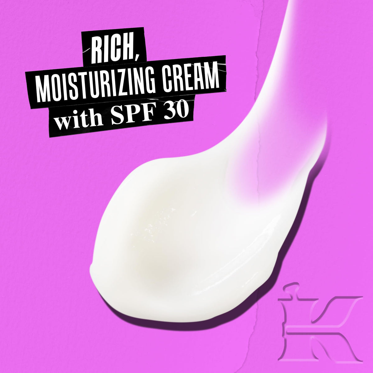 Kiehl's cream texture close-up highlighting smooth hydration