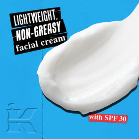 Kiehl's cream texture close-up highlighting lightweight absorbency