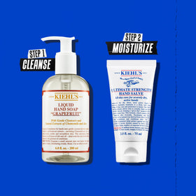 Kiehl's tube on bathroom sink counter, suggests daily routine hydration benefit