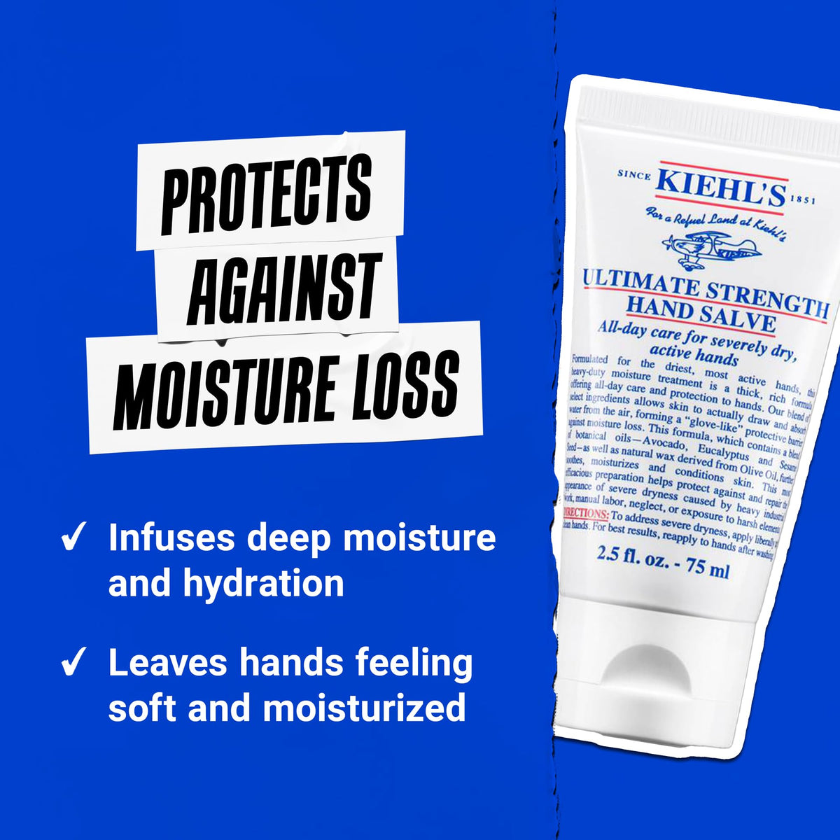 Kiehl's open cap with product visible, demonstrates easy dispensing and concentrated formula