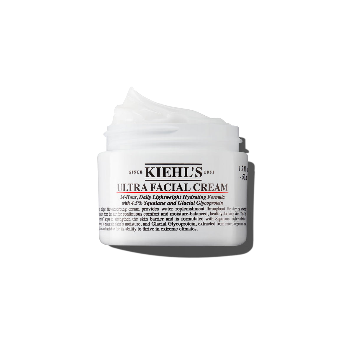 Kiehl's Ultra Facial Cream front jar showing product and branding for reliable hydration