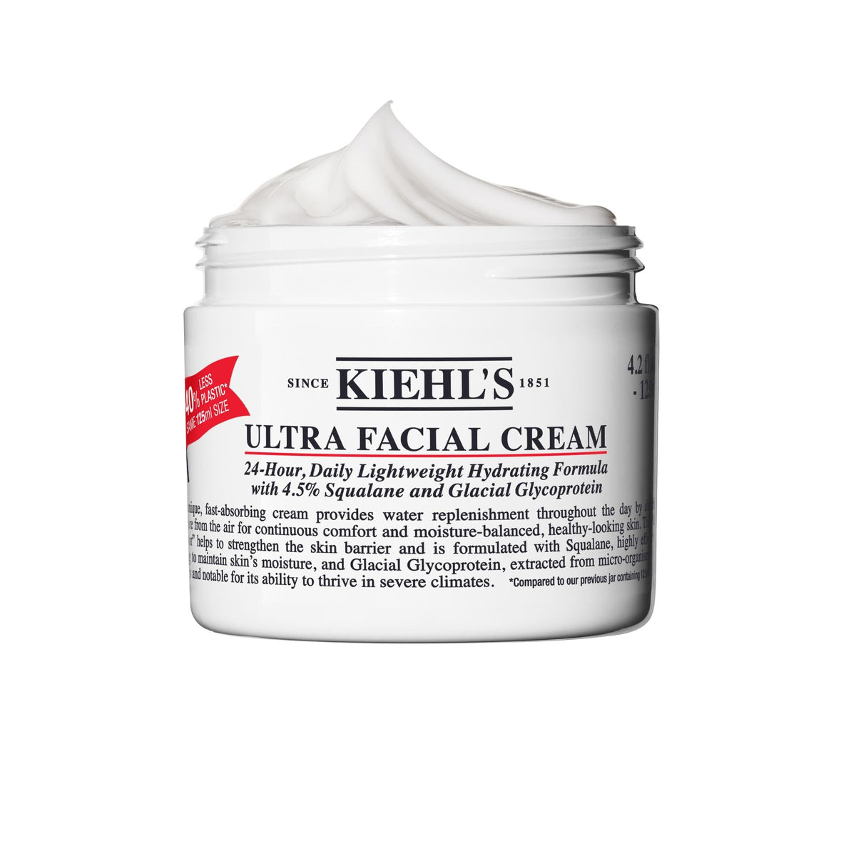 Kiehl's Ultra Facial Cream jar front view showing daily moisturizer benefit