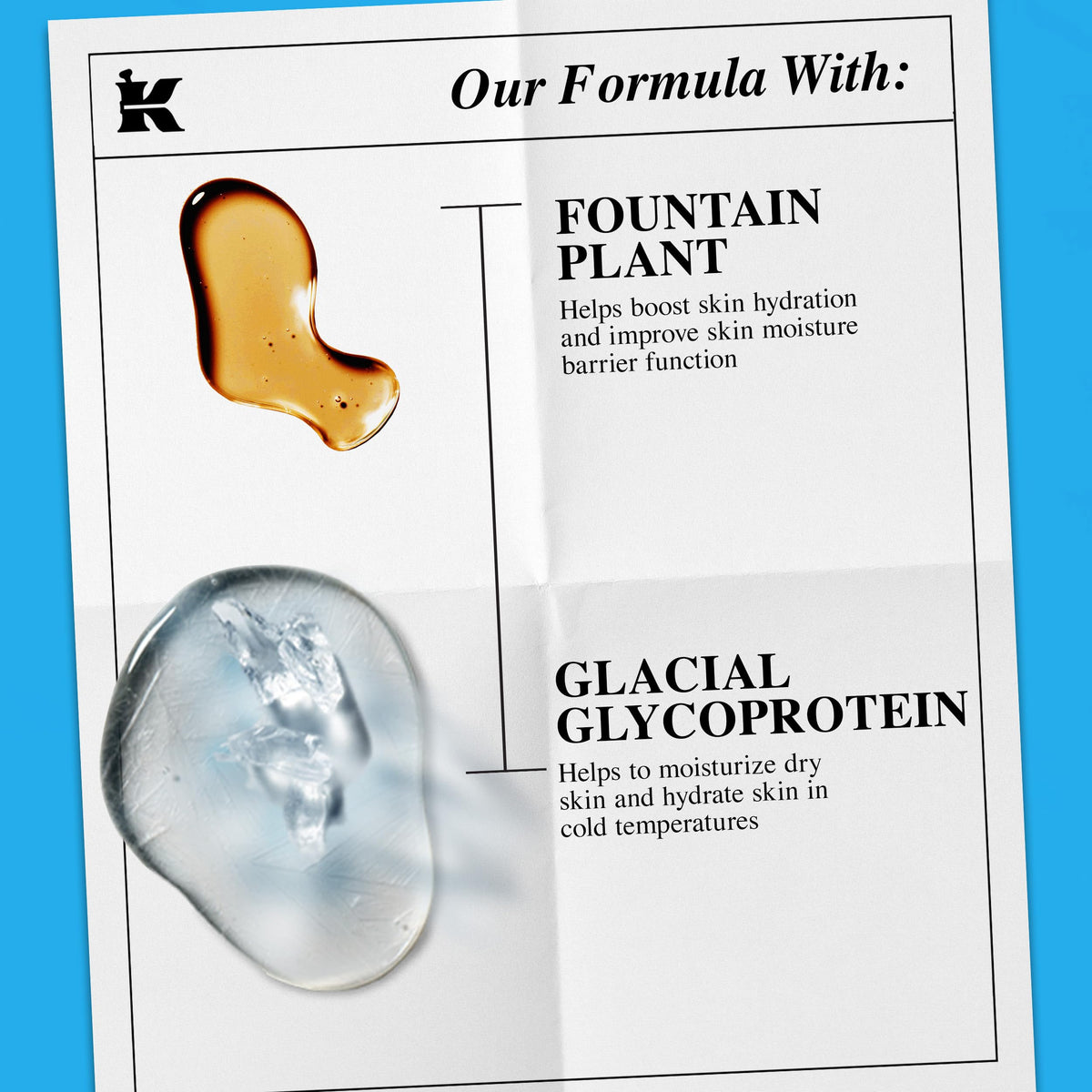 Kiehl's Fountain Plant ingredient focus showing hydration benefits