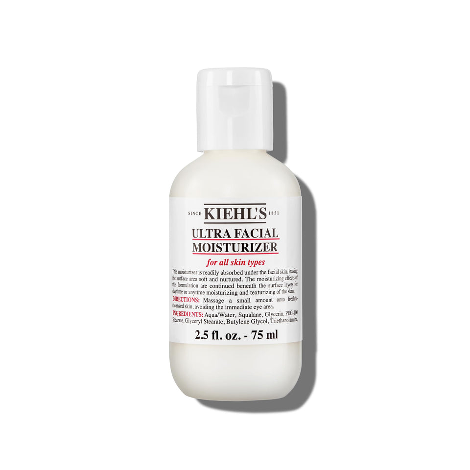 Kiehl's front jar view showing compact daily moisturizer for easy storage