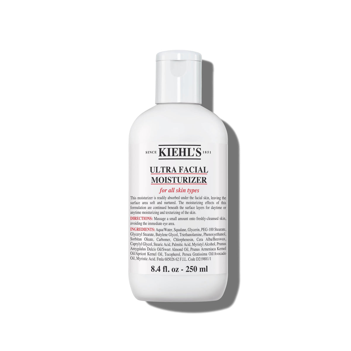 Kiehl's jar front view showing clean label and everyday hydration benefits