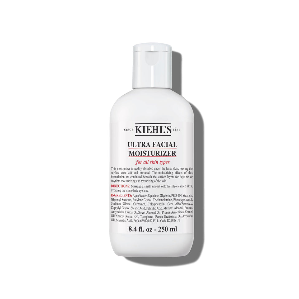 Kiehl's jar front view showing clean label and everyday hydration benefits