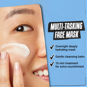 Kiehl's application on fingers demonstrating how the mask melts and absorbs into skin