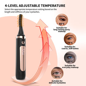 KiiNii curler staged with mascara on vanity for complete routine benefit