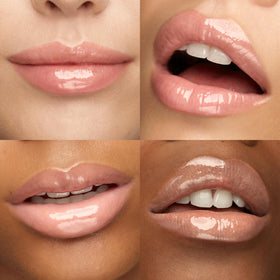 Kiko Milano gloss applied on lips in lifestyle shot, brightens smile and enhances volume