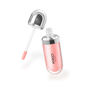 Kiko Milano gloss texture swipe illustrating pearly finish and hydrating, luminous sheen