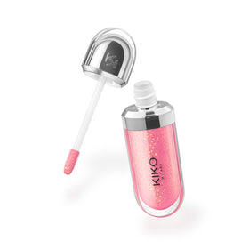 Kiko Milano glossy texture swirl showcasing hydrating, plumping effect