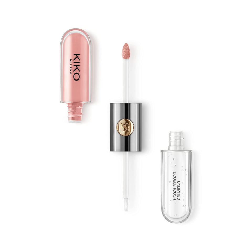 KIKO MILANO front packaging showing dual-ended long-wear lipstick benefit