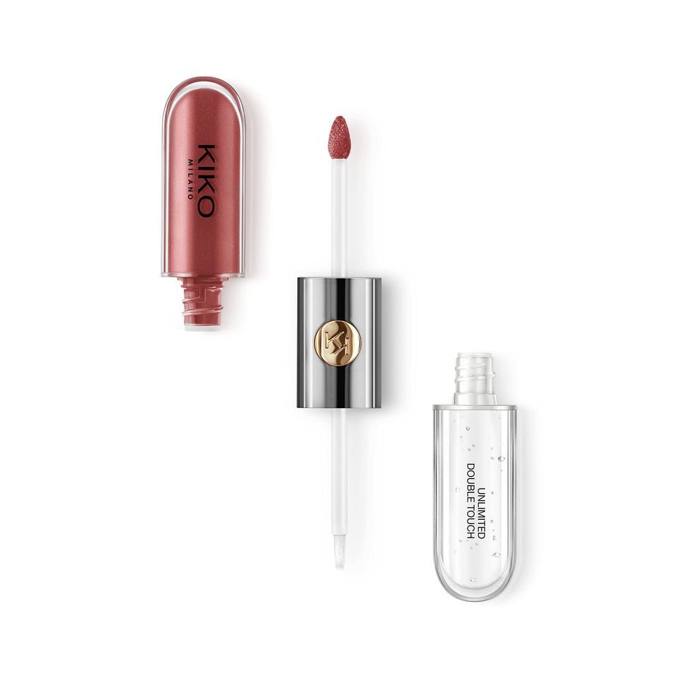 Kiko Milano front packaging showing dual-chamber design and sleek KK monogram