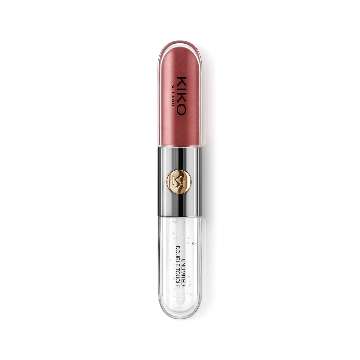 Kiko Milano gloss texture swatch highlighting shiny finish and softening effect